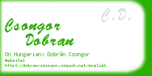 csongor dobran business card